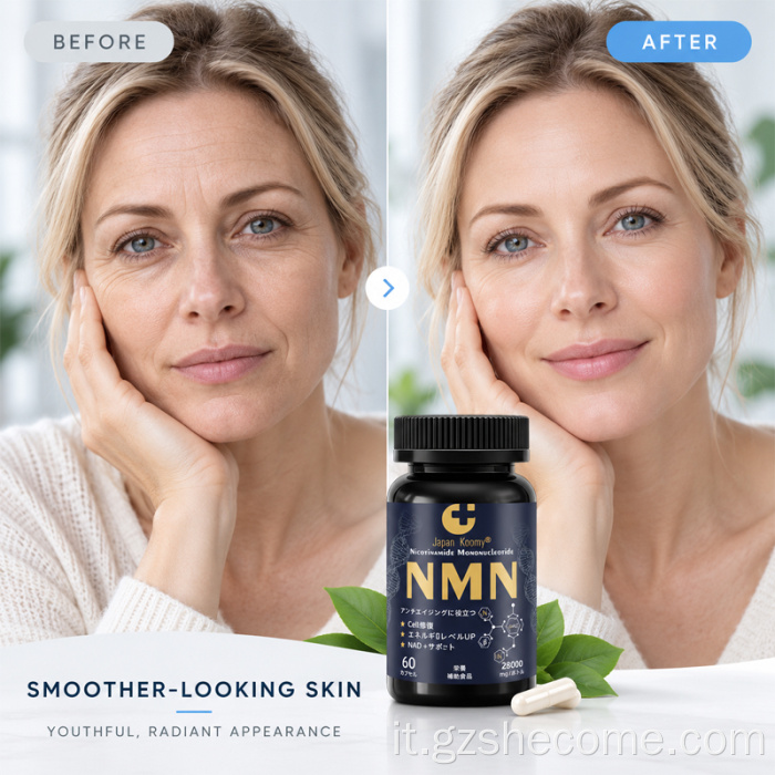 Shecome NMN Capsule 28000mg Supporto per energia cellulare NAD+